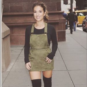 Kittenish overall dress